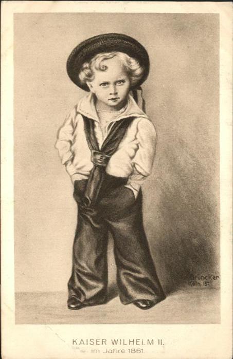 Wilhelm II Kuenstler Bruencker Kaiser im Jahre 1861
