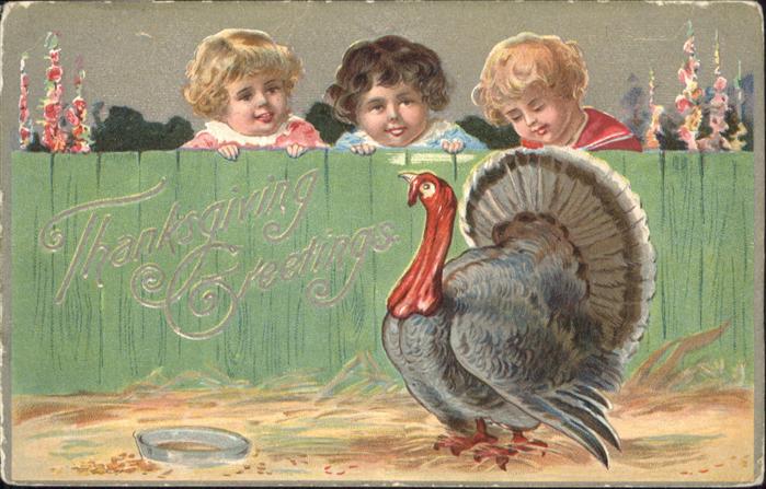 Erntedankfest Geflügel Truthahn Kinder