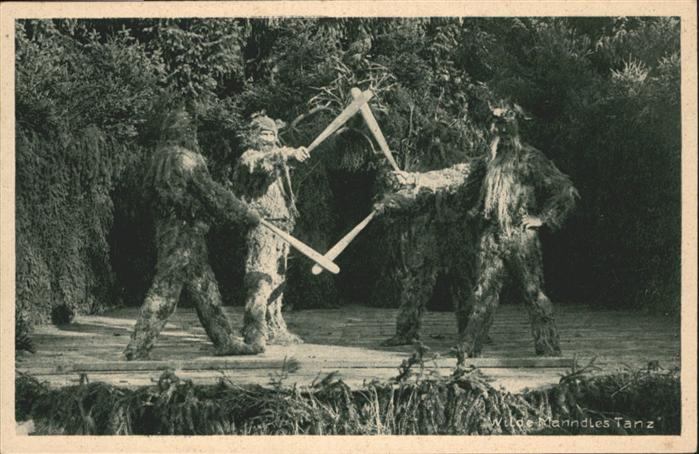 OBERSTDORF Bayern Historischer Wilde-Maenndles-Tanz