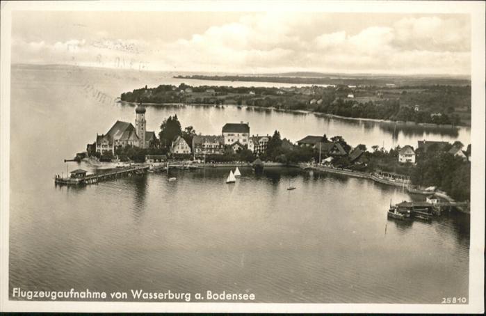 Wasserburg Bodensee Flugzeugaufnahme