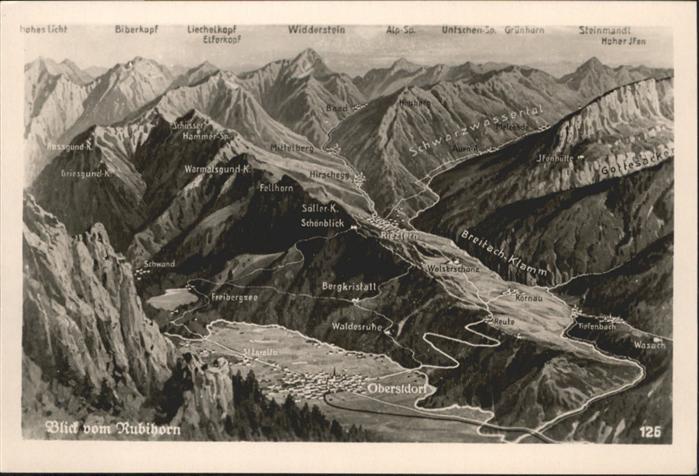 OBERSTDORF Bayern Rubihorn
Alpenpanoramakarte