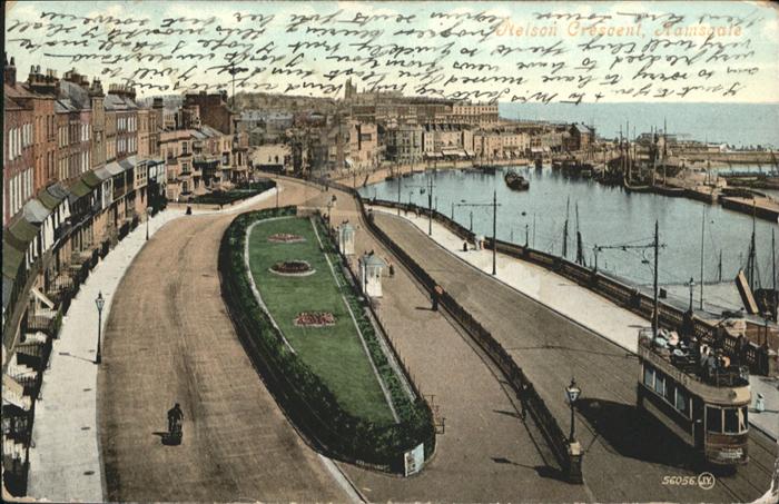 Ramsgate Nelson Crescent Strassenbahn Schiff