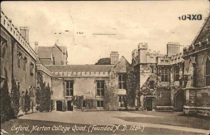 Oxford Oxfordshire Merton College Quad