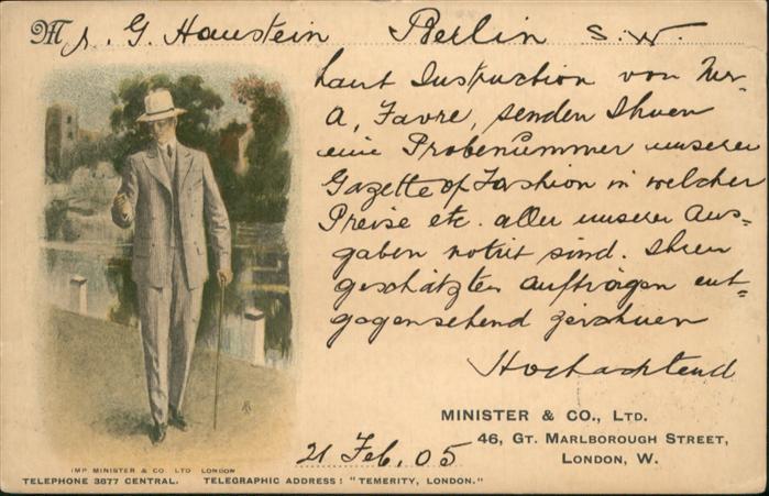 London Minister & Co. Ltd
Marlborough Street