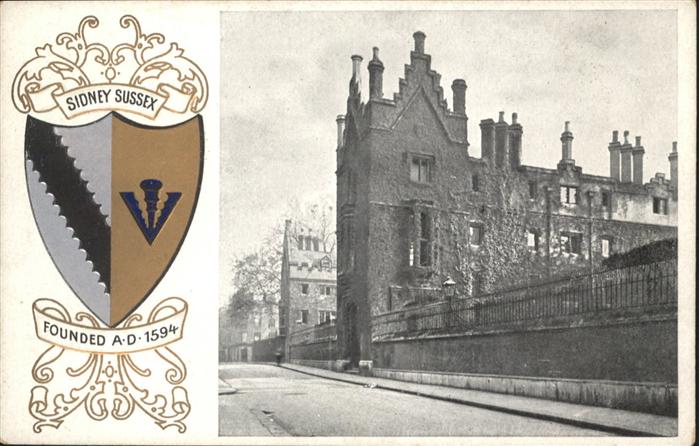 Sidney Sussex Founded ad 1594