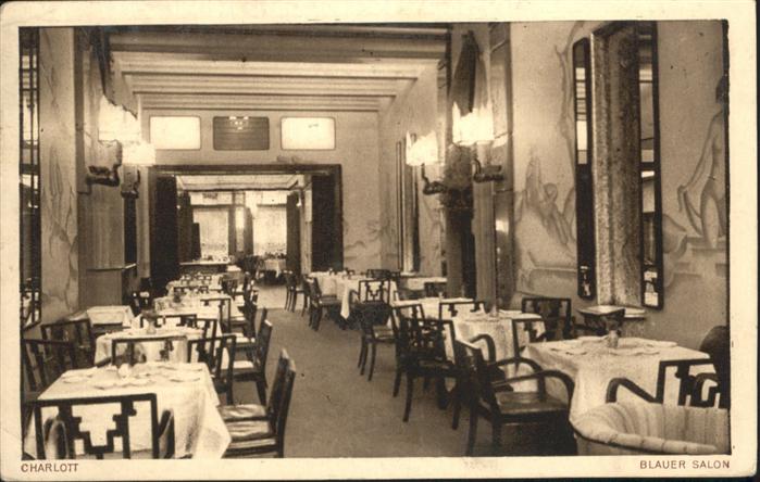 Koeln Rhein Tee Grill Bar Charlott blauer Salon