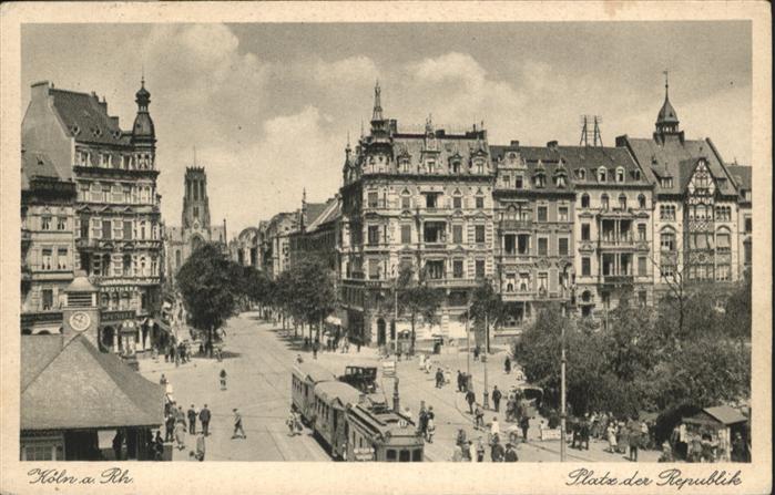 Koeln Rhein Platz der Republik Strassenbahn