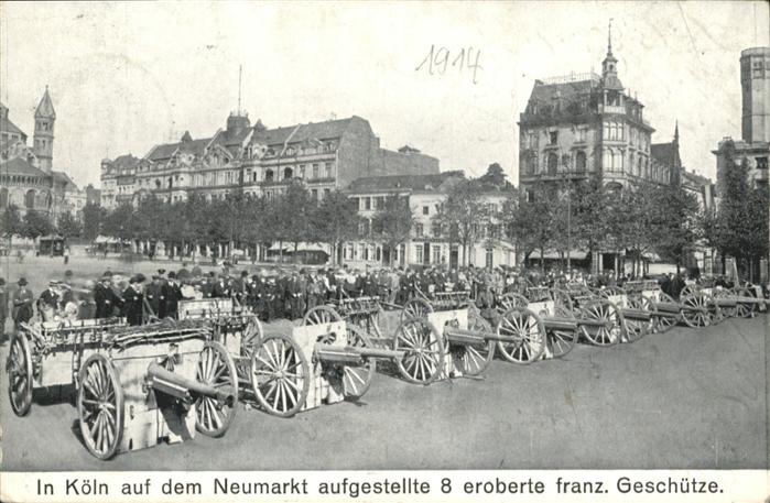 Koeln Rhein Neumarkt Geschütze