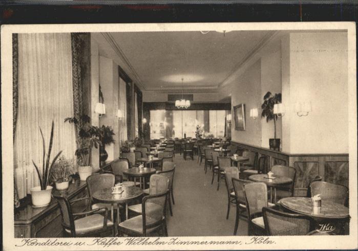 Koeln Rhein Konditorei Wilhelm Zimmermann