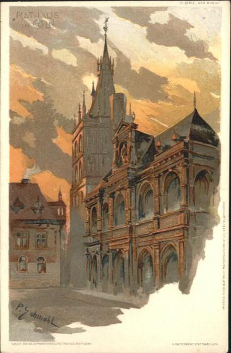 Koeln Rhein Rathaus KünstlerP Schmohl