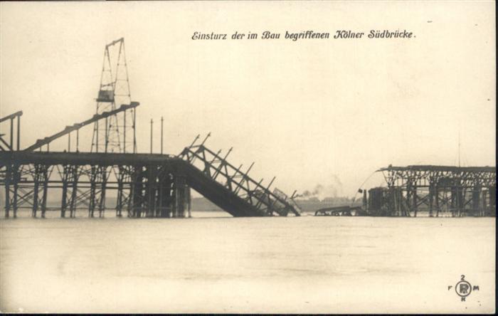 Koeln Rhein Eingestürzte Südbrücke