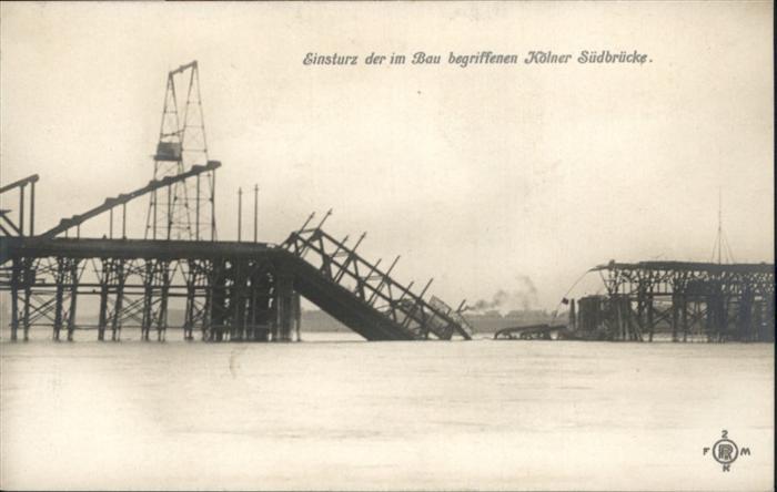 Koeln Rhein Eingestürzte Südbrücke