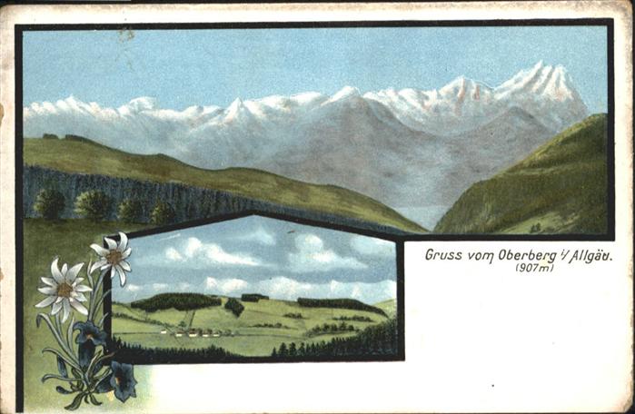 Ellhofen Allgaeu [Stempelabschlag] Oberberg Enzian