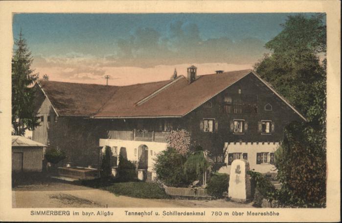 Simmerberg Tannenhof Schiller Denkmal