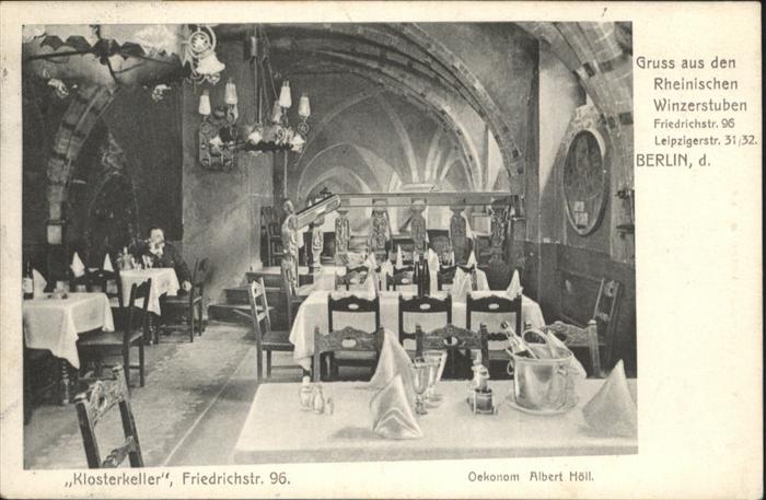 BERLIN  CITY Klosterkeller