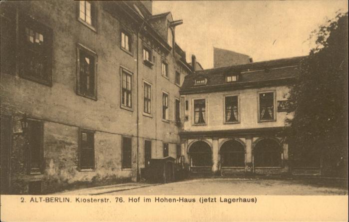 BERLIN  CITY Klosterstr.76
Hohen-Haus (Lagerhaus)