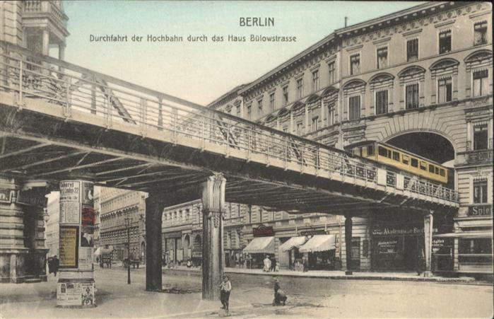 BERLIN  CITY Durchfahrt Hochbahn 
Haus Buehlowstrasse