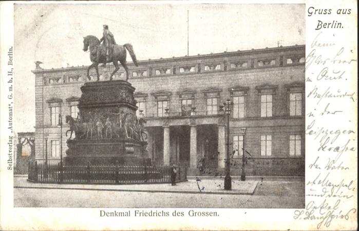 Berlin Denkmal Friedrichs des Grossen