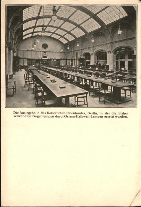 BERLIN  CITY Auslegehalle
Kaiserliches Patentamt Berlin