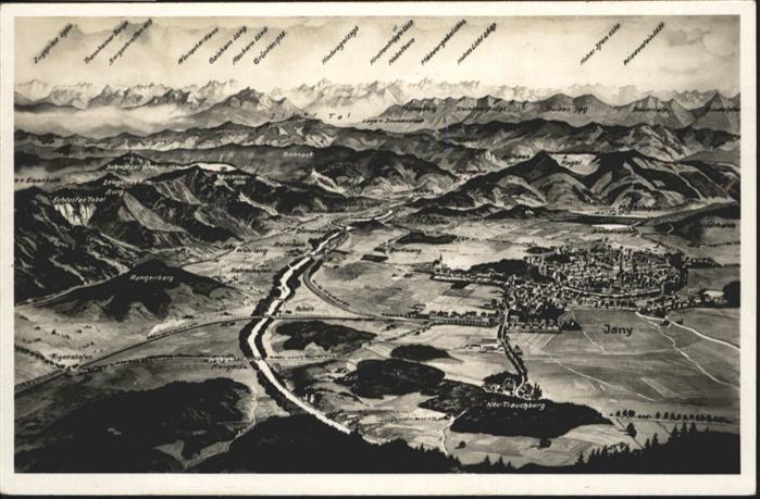 Isny Allgaeu Panoramakarte Neu-Trauchburg Rangenberg
