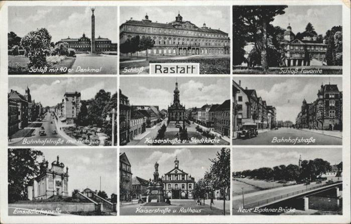 Rastatt Schloss Bahnhofstraße, Kaiserstraße, ei