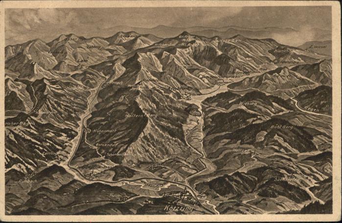 Koetzting Bad Bayern Bergpanoramakarte