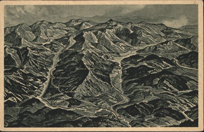 Koetzting Bergpanoramakarte