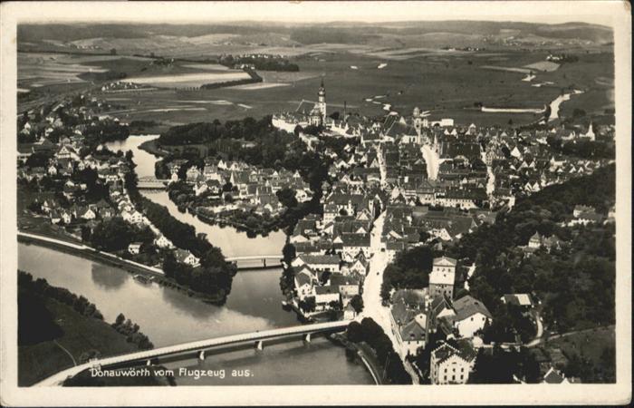 Donauwoerth Bayern Flugaufnahme