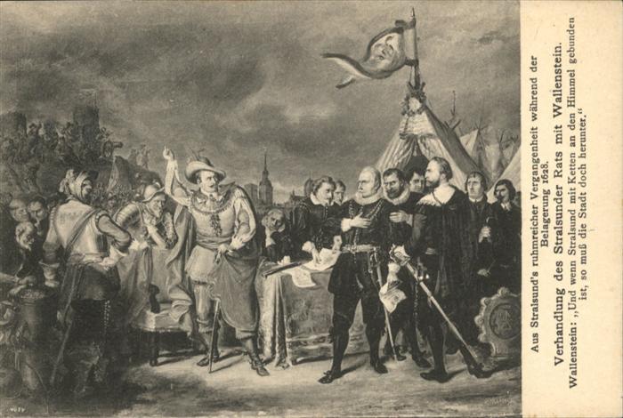 Stralsund Mecklenburg Vorpommern Verhandlung Stralsunder Rat Wallenstein