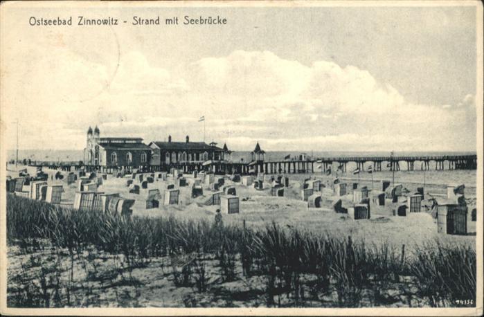 Zinnowitz Ostseebad Usedom Strand Seebrücke