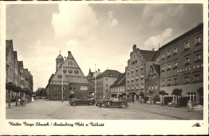 Weiden Oberpfalz Hindenburgplatz Rathaus Autos