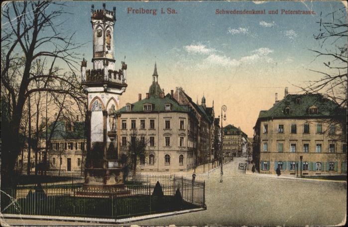 Freiberg Sachsen Schwedendenkmal Peterstrasse