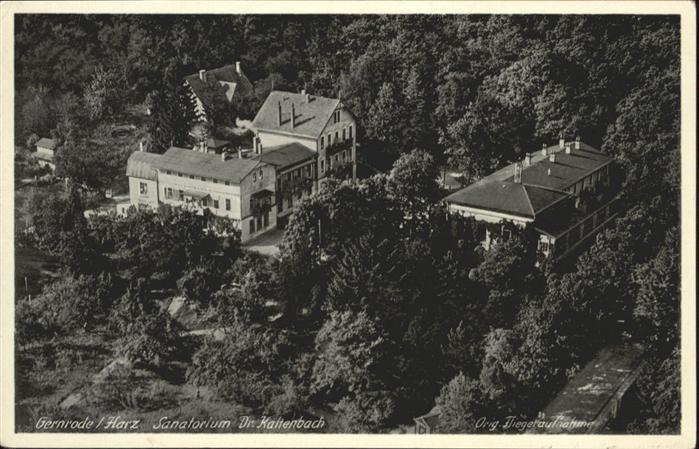 Gernrode Harz Sanatorium Dr Kaltenbach Fliegeraufnahm