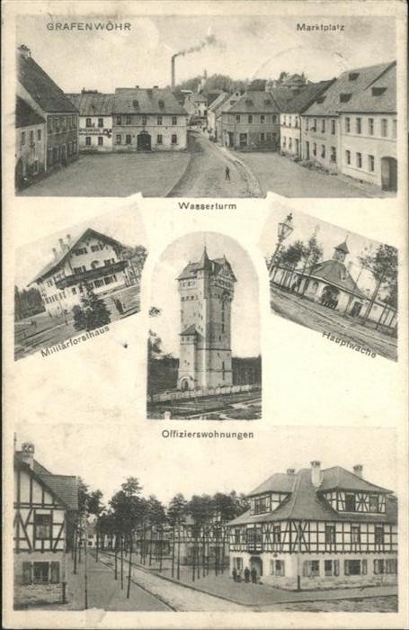 Grafenwoehr Wasserturm Marktplatz