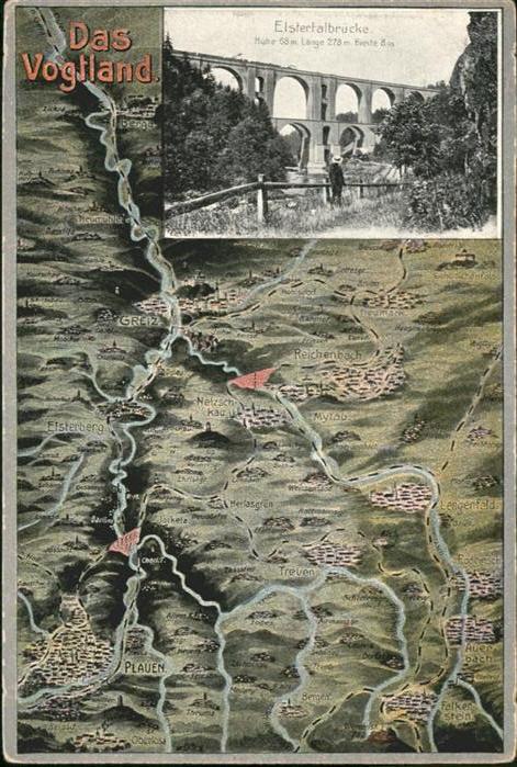 Plauen Vogtland Vogtland Panorama Elstertalbrücke