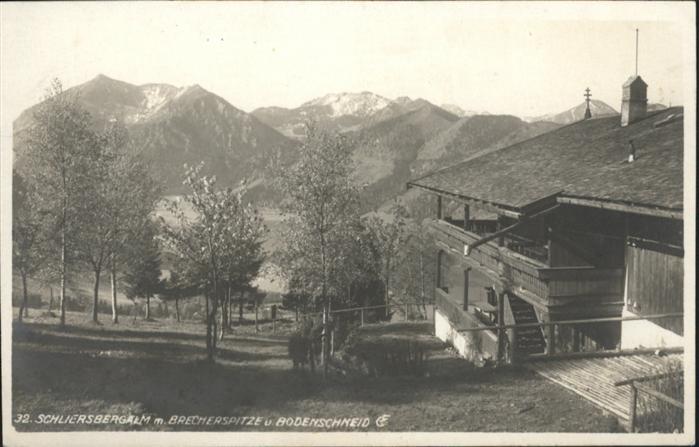 Schliersee Schliersbergalm Brecherspitz Bodenschne