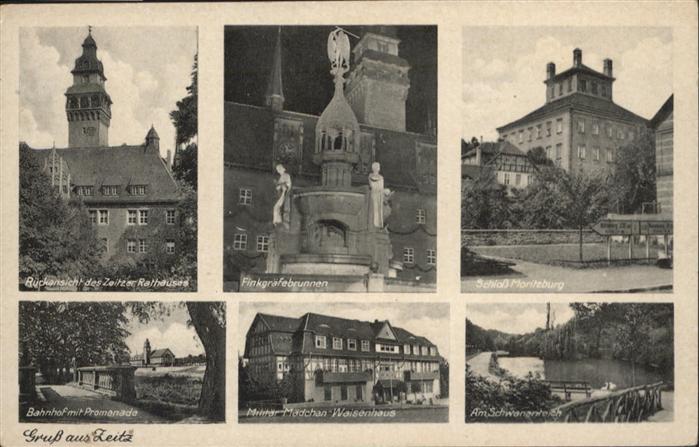 ZEITZ Sachsen-Anhalt Schloss Moritzburg Bahnhof Maedchen Waisenhaus Schwanenteic