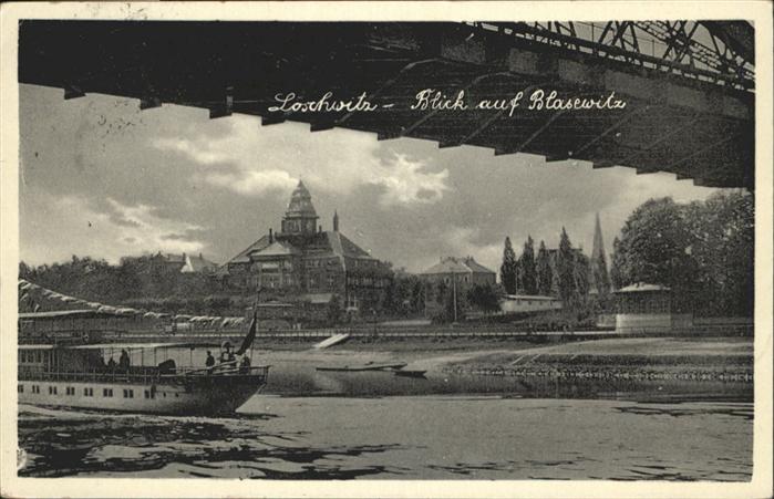 Loeschwitz Stadt Blasewitz Brücke Schiff