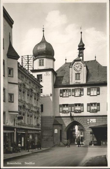 Rosenheim Bayern Stadttor Uhr