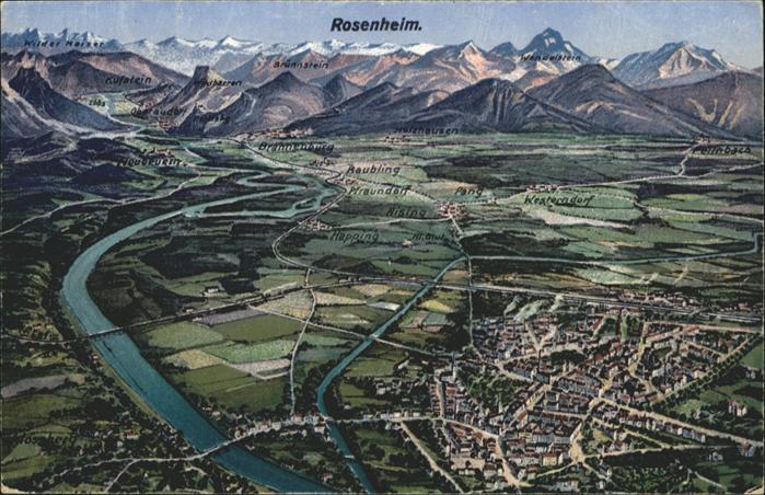 Rosenheim Bayern Fliegeraufnahme