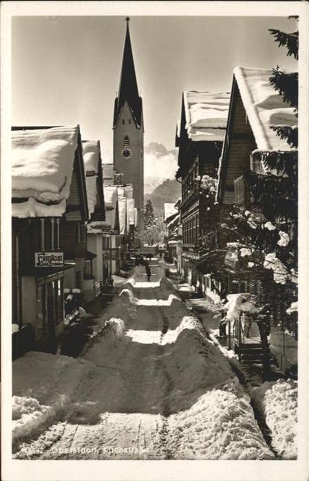 OBERSTDORF Bayern Kirchstrasse Winter