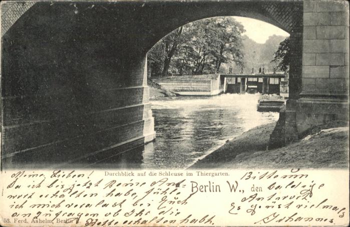 BERLIN  CITY Tiergarten (Zoo)
Schleuse