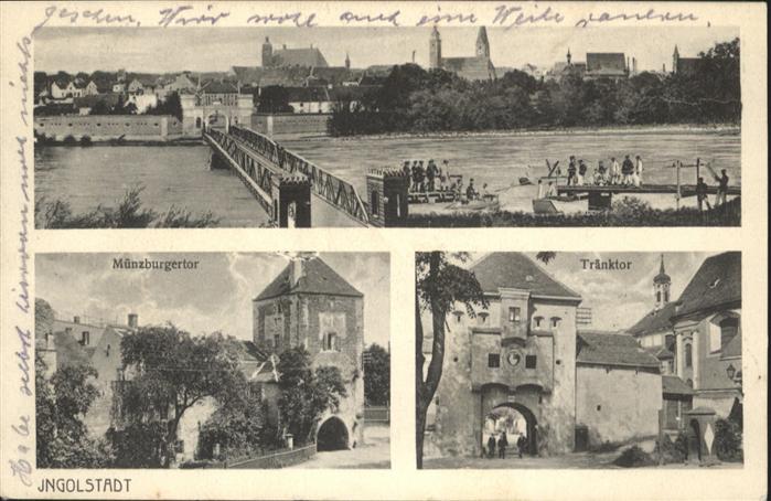 Ingolstadt Donau Münzburgertor Tränktor, Donaubrücke