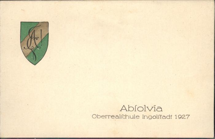 INGOLSTADT CITY Absolvia - Oberrealschule Ingolstadt 1927