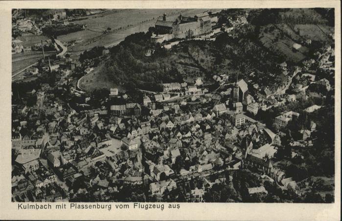Kulmbach Bayern Plassenburg Fliegeraufnahme