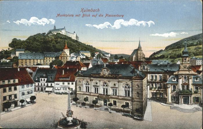 Kulmbach Bayern Marktplatz Plassenburg