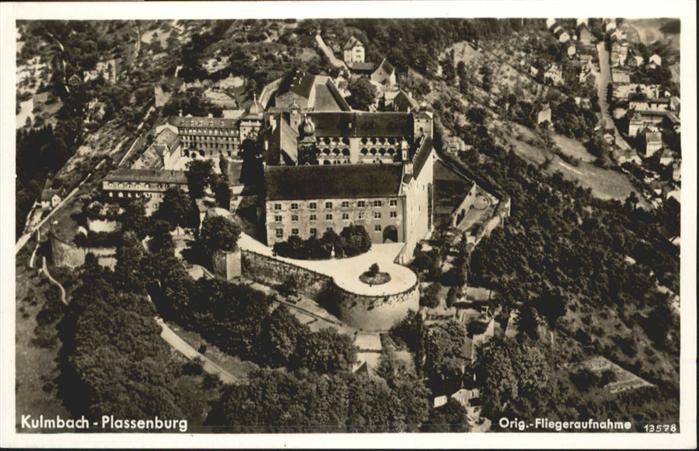 Kulmbach Bayern Plassenburg Fliegeraufnahme