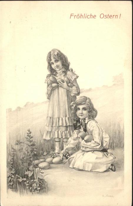 Ostern Easter Paques Kinder Mädchen Ostereier