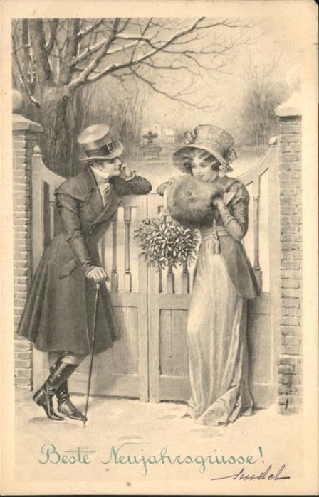 Neujahr Liebe Mann Frau