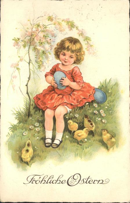 Ostern Easter Paques Mädchen Kind Küken